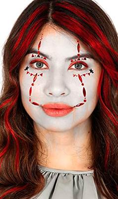 Gezichtsjuwelen Stickers Horror Clown