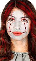 Gezichtsjuwelen Stickers Horror Clown - thumbnail