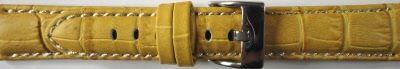 Horlogeband Universeel D378.10 Leder Geel 22mm