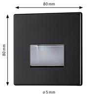 Paulmann 93094 Wand EBL Edge LED-wandinbouwlamp LED 1.40 W Zwart (mat) - thumbnail
