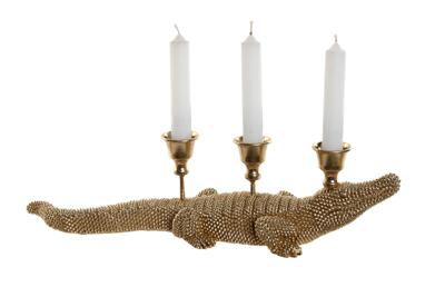 Decoratieve figuren Home ESPRIT Gouden Kandelaar 42,5 x 12,5 x 11,5 cm