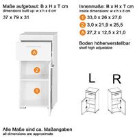 Gemakkelijk verplaatsbare meubels Trendteam Grijs 37 x 31 x 79 cm - thumbnail