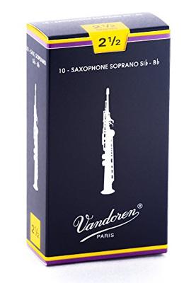 Vandoren SR2025 Traditional rieten voor sopraan-saxofoon 2.5, 10 stuks Vandoren SR2025 Traditional rieten voor sopraan-saxofoon 2.5, 10 stuks