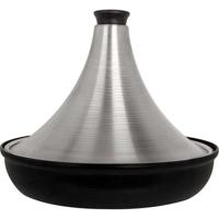 Aluminium tajine - Gezellig & Trendy - Geschikt voor alle kookplaten, inclusief inductie - Ø 28 cm - Grijs / Zwart - thumbnail