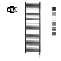 Elektrische Radiator Sanicare HWV Met Wifi 172x60 cm Gunmetal 1127W Met Thermostaat Chroom Rechtsonder Sanicare - thumbnail