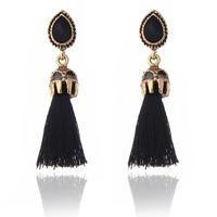 1 paar lange Tassel Earrings voor vrouwen Fashion sieraden Gifts(Black) - thumbnail