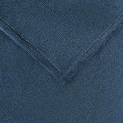 VidaXL Gooi deken marineblauw 220 x 240 cm fleece
