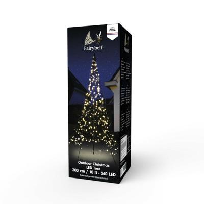 Fairybell Lichtboom Vlaggenmast l300cm 360led warm wit Fairybell Lichtboom Vlaggenmast l300cm 360led warm wit
