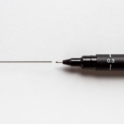 Uni Pin fineliner, ronde punt, 0,3 mm, zwart