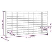 Houten verzamelvitrine met 80 vakken 80x4,5x40,5 cm - thumbnail
