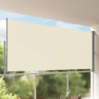 VidaXL Tuinscherm uittrekbaar 160x300 cm crèmekleurig - thumbnail