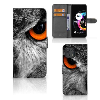 Motorola Edge 20 Lite | Telefoonhoesje | Met pasjeshouder | Uil Motorola Edge 20 Lite | Telefoonhoesje | Met pasjeshouder | Uil