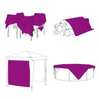 Doorzichtig zeildoek met zeilringen 2x8 m polyethyleen - thumbnail