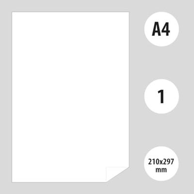 OFFICE products etiketten, wit, rechte hoeken, 100 vel, 210 x 297 mm, 1 etiket per vel