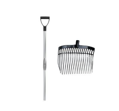 Mestvork met steel Zwart