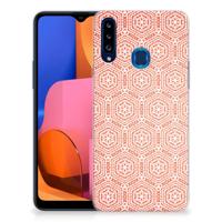 Samsung Galaxy A20s TPU bumper Pattern Orange - thumbnail