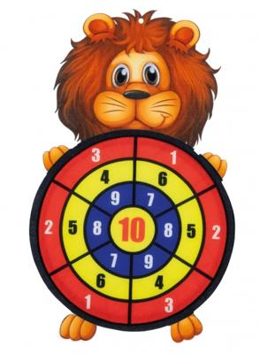 Toi Toys dartspel met ballen leeuw 34 cm