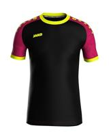 JAKO 4224 Shirt Iconic Km - Zwart/Pink/Fluogeel - L - thumbnail