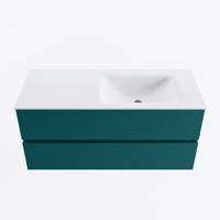 MONDIAZ VICA 110cm badmeubel onderkast Smag 2 lades. Wastafel CLOUD rechts 1 kraangat, kleur Talc. - thumbnail