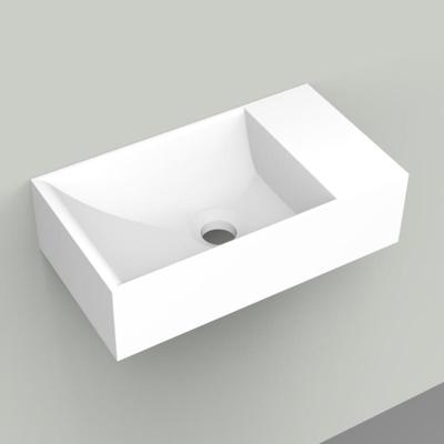 Fontein Arcqua Marble Free 40x22x12 cm Rechts Zonder Overloop en Kraangat Mat Wit Arcqua