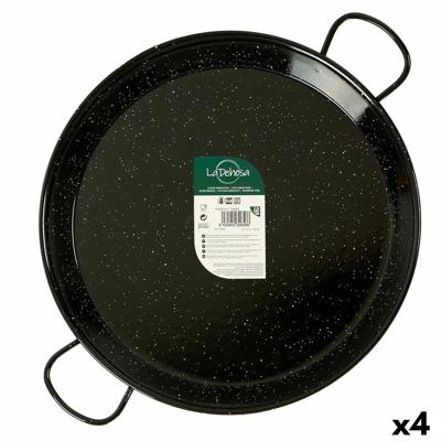 Pan La Dehesa Zwart Geëmailleerd Staal Ø 50 cm 64 x 6 x 54 cm (4 Stuks)
