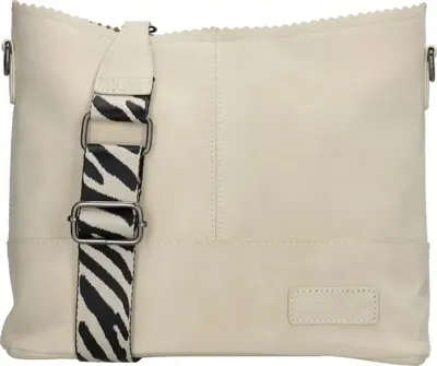 Zebra merel schoudertas crème
