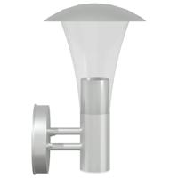 Buitenwandlamp roestvrij staal zilverkleurig - thumbnail