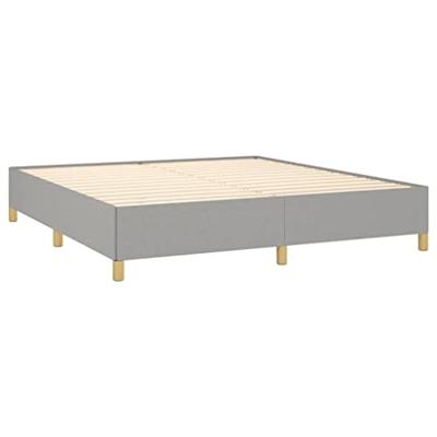 Boxspringframe stof lichtgrijs 160x200 cm Boxspringframe stof lichtgrijs 160x200 cm