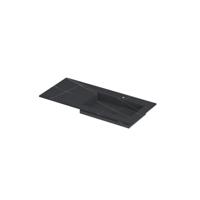 INK Post Wastafel Keramische Slab Envelop Bak Rechts met 1 Kraangat - 1000x450x10 mm - Lauren Black Mat - thumbnail