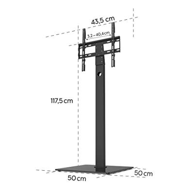 Hama 00220868 TV-beugel 81,3 cm (32) - 165,1 cm (65) In hoogte verstelbaar, Zwenkbaar