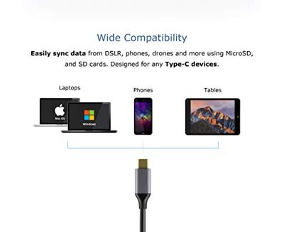 Akasa AK-CR-10BK geheugenkaartlezer USB 3.2 Gen 2 (3.1 Gen 2) Type-C Zwart, Zilver Akasa AK-CR-10BK geheugenkaartlezer USB 3.2 Gen 2 (3.1 Gen 2) Type-C Zwart, Zilver