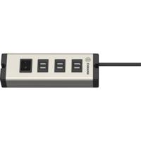 Ehmann USB Multilader 6-Port 6,3 A USB-laadstation 6x USB-A USB PD Aluminium, Zwart Binnen - thumbnail