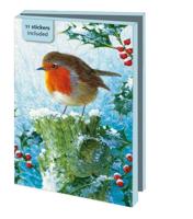 Kaartenmapje 10 stuks met enveloppen - Robin in the Winter, Brian Rushton - thumbnail