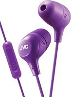 JVC HAFX38MV Marshmallow Oortelefoon Met Microfoon & In-line Afstandsbediening (Violet) - thumbnail