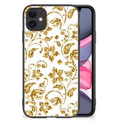 iPhone 11 Bloemen Hoesje Gouden Bloemen iPhone 11 Bloemen Hoesje Gouden Bloemen
