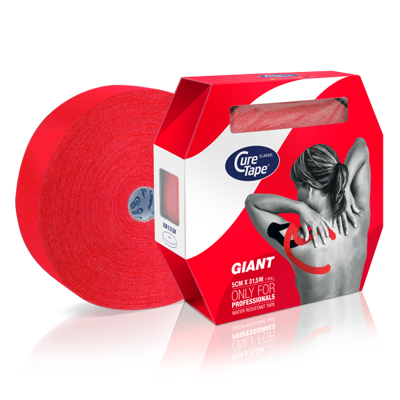 Cure Tape Kinesiotape giant rood 5cm x 31.5m 1 Stuks