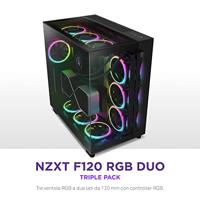 NZXT F120 RGB DUO - 120mm RGB Fan - Triple - Black - thumbnail