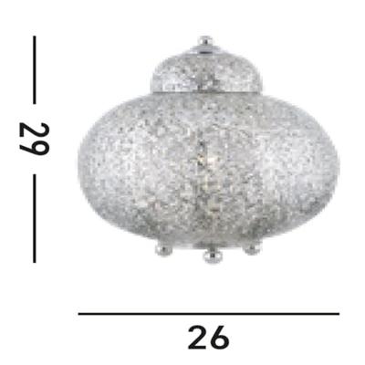 Searchlight Marokaanse stijl tafellampFretwork RVS - EU8221-1SS