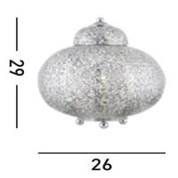 Searchlight Marokaanse stijl tafellampFretwork RVS - EU8221-1SS - thumbnail