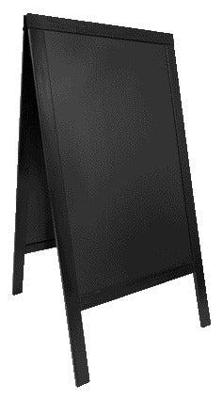Stoepbord securit 700x1250x40mm zwart hout Stoepbord securit 700x1250x40mm zwart hout