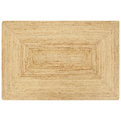 Vloerkleed handgemaakt 160x230 cm jute naturel