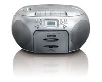 Lenco SCD-420SI Portable stereo FM Radio CD - Draagbare Cassettespeler met Auto stop - CD-speler met LCD scherm en Programmeerbaar geheugen - Grijs - thumbnail