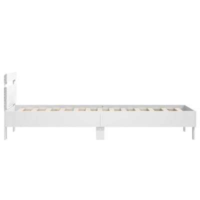 Bedframe met hoofdbord en LED-verlichting wit 90x190 cm Bedframe met hoofdbord en LED-verlichting wit 90x190 cm
