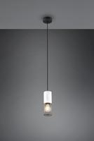 Trio Design hanglamp Tosh zwart met wit 304300134 - thumbnail