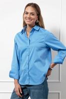 Mila poplin blouse - shirt blue - 13058 - thumbnail