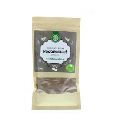 MijnNatuurwinkel Nootmuskaat gemalen 200 Gram MijnNatuurwinkel Nootmuskaat gemalen 200 Gram