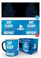 Playstation Heat Change Mug - Eat Sleep Repeat - thumbnail