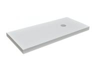 Wastafelblad Wiesbaden Rechthoek 100x46x5,5cm MDF Hoogglans Wit 1 Afvoergat - thumbnail