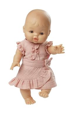 Heless Poppen wikkelrok roze met ruches, 28-35 cm