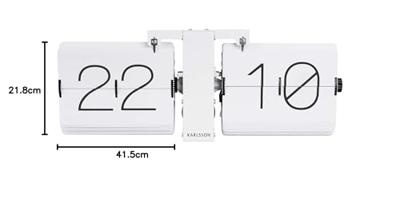 Karlsson No Case Flip Tafel-/Wandklok